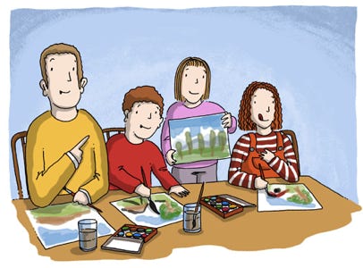Illustration für ein Schulbuch