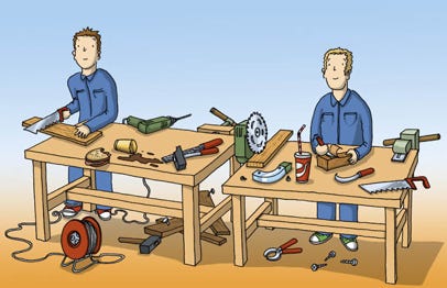 Illustration für ein Werken-Buch