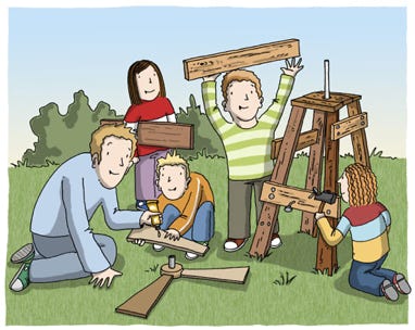 Zeichnung für ein Schulbuch